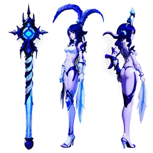 Albedo Holding Staff Png Txn88 PNG Image