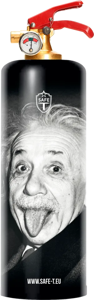 Albert Einstein Fire Extinguisher PNG Image