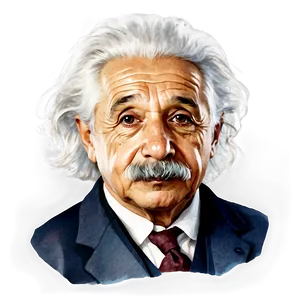 Albert Einstein Watercolor Art Png 41 PNG Image