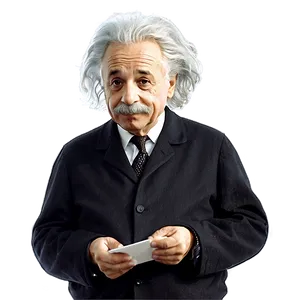 Albert Einstein With Chalkboard Png 06122024 PNG Image