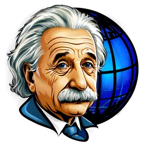 Albert Einstein With Globe Png Fpn PNG Image