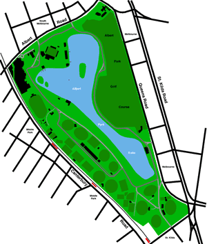 Albert Park Lake Map - Albert Park Lake Fishing, HD Png Download PNG image with transparent background