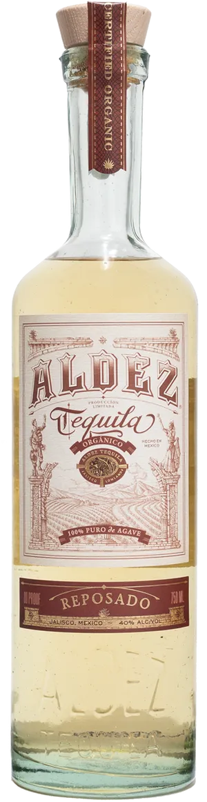 Aldez Reposado Tequila Bottle PNG Image