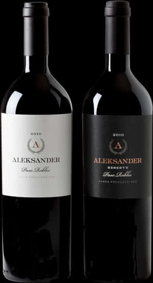 Aleksander Wine Bottles2010 Vintage PNG image with transparent background