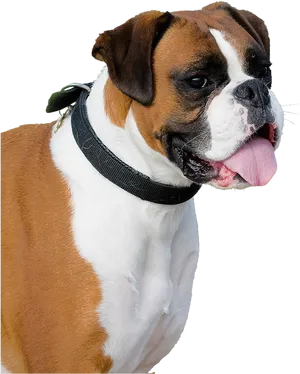 Alert Boxer Dog Profile PNG Image