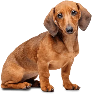 Alert Dachshund Pose PNG Image