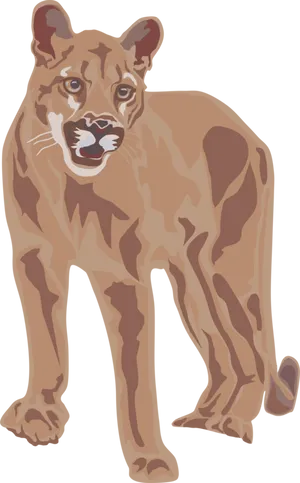 Alert Puma Illustration PNG Image