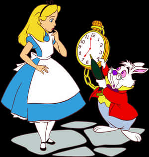 Alice In Wonderland And The White Rabbit , Png Download - White Rabbit And Alice, Transparent Png PNG image with transparent background
