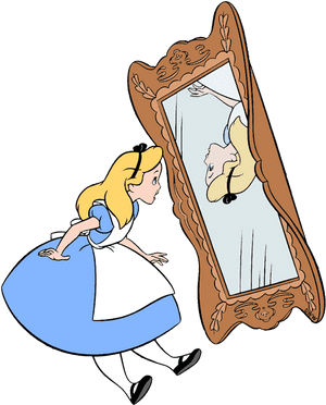Alice In Wonderland Down The Rabbit Hole Mirror, HD Png Download PNG with transparent background