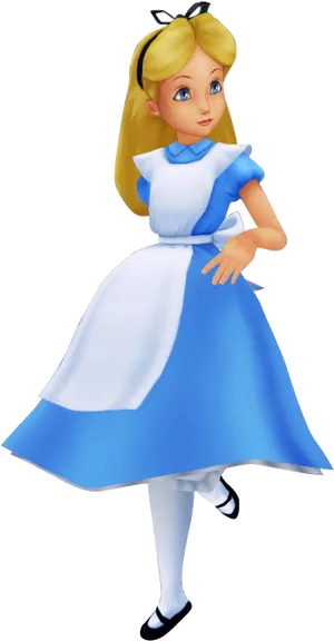 Alicein Wonderland Character Pose PNG Image