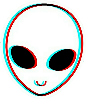 Alien Aliens Glitch Glitchy Red White Blue Tricky, HD Png Download PNG image with transparent background