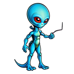 Alien Cartoon With Antenna Png Bvd77 PNG Image