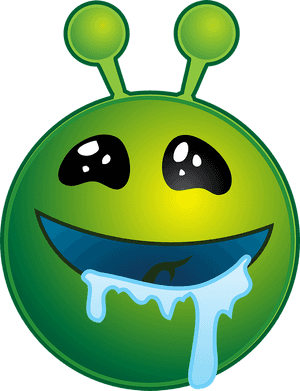 Drooling, Alien, Green, Smiley, Face, Drool, Emoticon - Alien Smiley, HD Png Download PNG image with transparent background