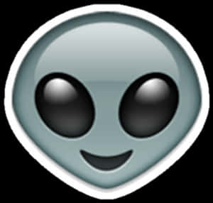 Alien Emoji Smiling Face PNG image with transparent background