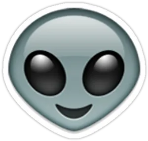 Alien Emoji Smiling Face PNG Image