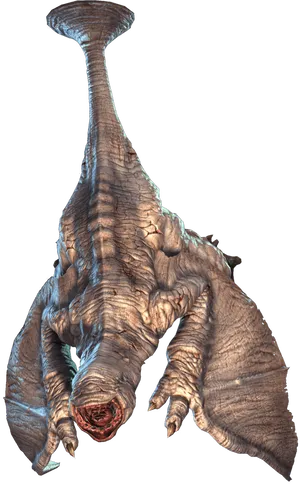 Alien Monster Towering Stance PNG Image