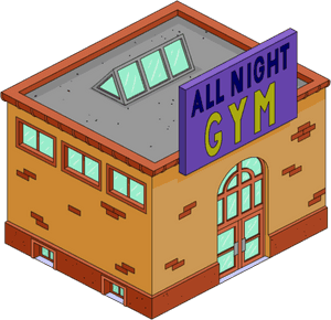 Simpsons All Night Gym, HD Png Download PNG image with transparent background