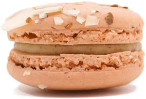 Almond Macaron Closeup.png PNG Image