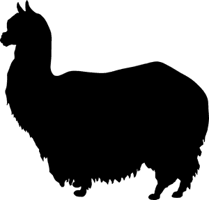 Alpaca Silhouette Profile PNG