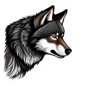 Alpha Wolf Illustration Png Xof PNG Image