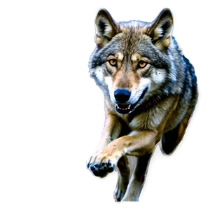 Alpha Wolf In Action Png 66 PNG Image