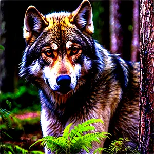 Alpha Wolf In Forest Png 43 PNG Image