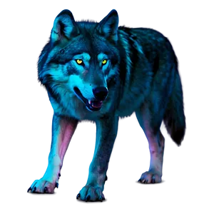 Alpha Wolf With Glowing Eyes Png 96 PNG Image