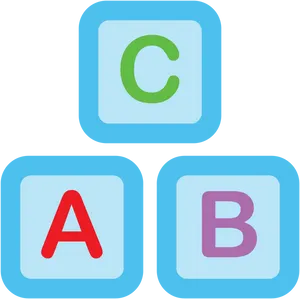 Alphabet Blocks A B C PNG Image