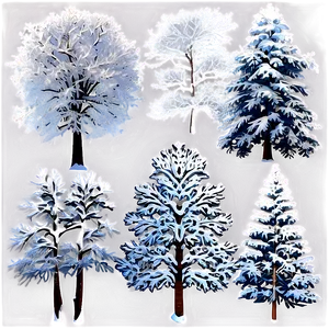 Alpine Snow Trees Png Fjx PNG Image