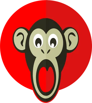 Amazed Monkey Graphic PNG Image