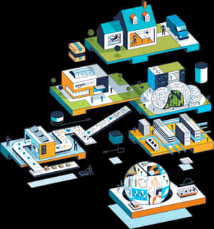Amazon Ecosystem Illustration PNG image with transparent background
