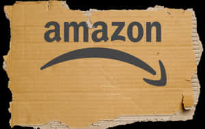 Amazon Logo Torn Cardboard PNG image with transparent background