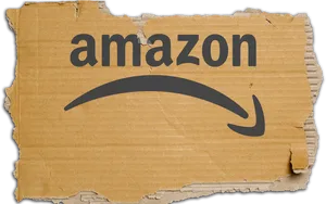 Amazon Logo Torn Cardboard PNG Image