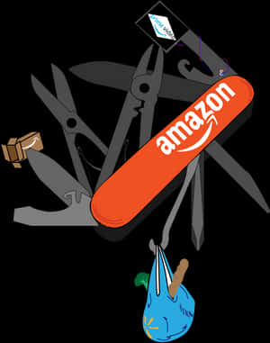 Amazon Services Swiss Army Knife Illustration PNG image with transparent background