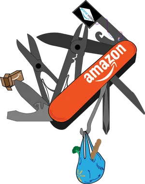 Amazon Services Swiss Army Knife Illustration PNG Image