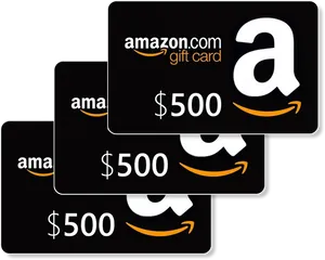 Amazon500 Dollar Gift Cards PNG Image