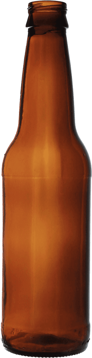 Amber Beer Bottle Isolated PNG