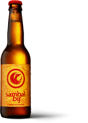 Amber Beer Bottle Sambal B J Blond Ale PNG