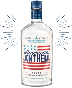 American Anthem Vodka Bottle PNG Image