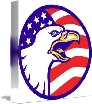 American Eagle Patriotic Emblem PNG Image