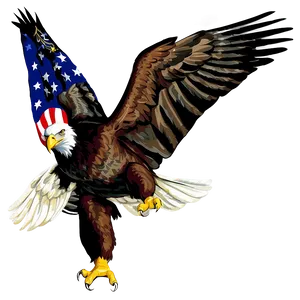 American Eagle With Flag Png 06122024 PNG Image