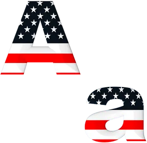 American Flag Alphabet Aanda PNG Image