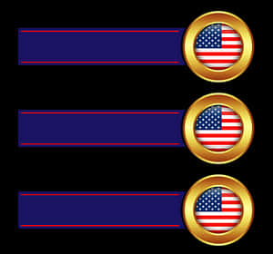 American Flag Banner Design PNG image with transparent background