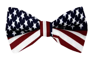 American Flag Bow Tie PNG Image