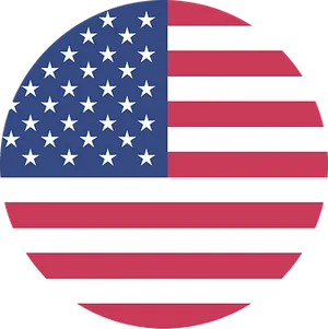 American Flag Circle Graphic PNG Image
