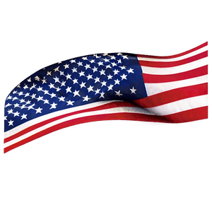 american flag d PNG image with transparent background