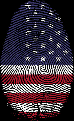 American Flag Fingerprint Illustration PNG image with transparent background