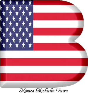 American Flag Heart Design PNG Image