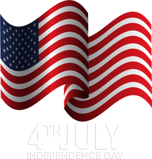 American Flag Independence Day Celebration PNG image with transparent background