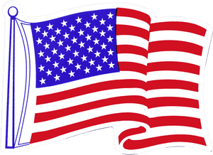 American Flag Fridge Magnet - American Flag Waving, HD Png Download PNG image with transparent background